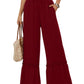 Women's Drawstring Wide-Leg Trousers