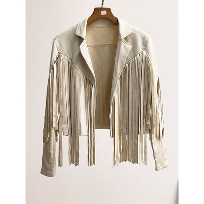 Suede Fringed Coat