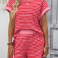 The Color-Blocked Striped Short Set