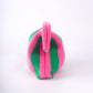 Striped Knit Cloud Frame Clutch Crossbody Bag
