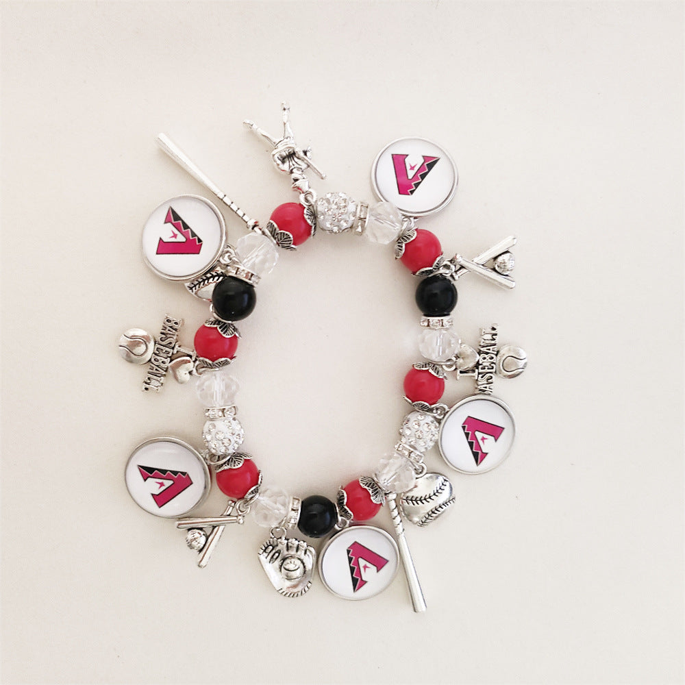 Game Day Team Charm Bead Bracelet Collection
