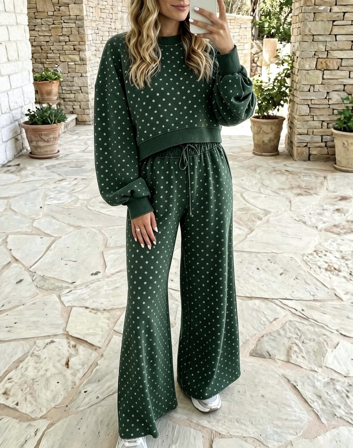Women's Knit Two-Piece Loungewear Set