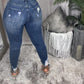 Women's High Waist Ripped Jeans