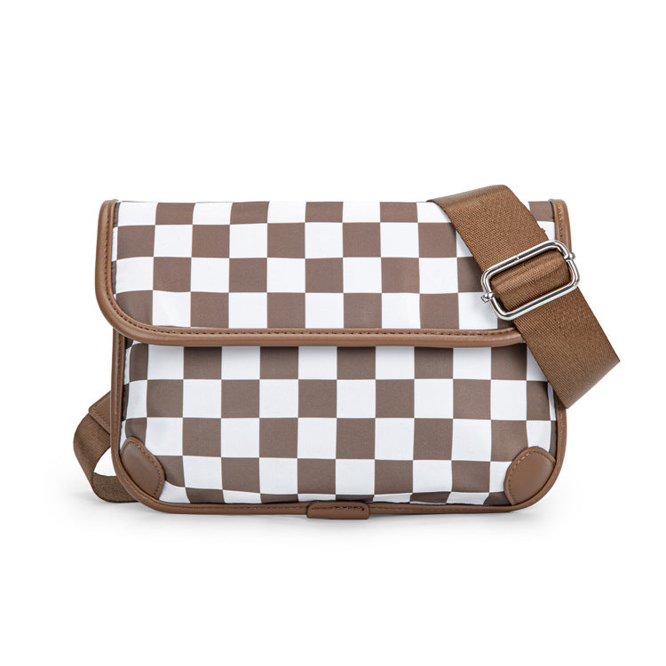 Chess Board Black Vintage Crossbody Bag Fanny Bag