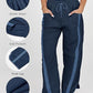 Retro Contrast Side Stripe Wide Leg Track Pants