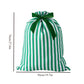 Striped Festive Drawstring Christmas Gift Sack