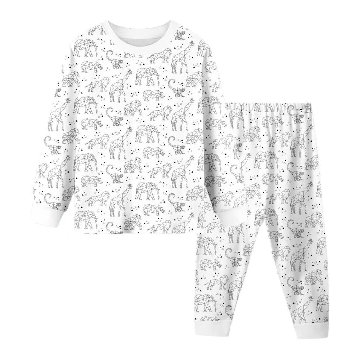 Kid's Doodle Print Pajama Set
