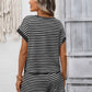 The Color-Blocked Striped Short Set