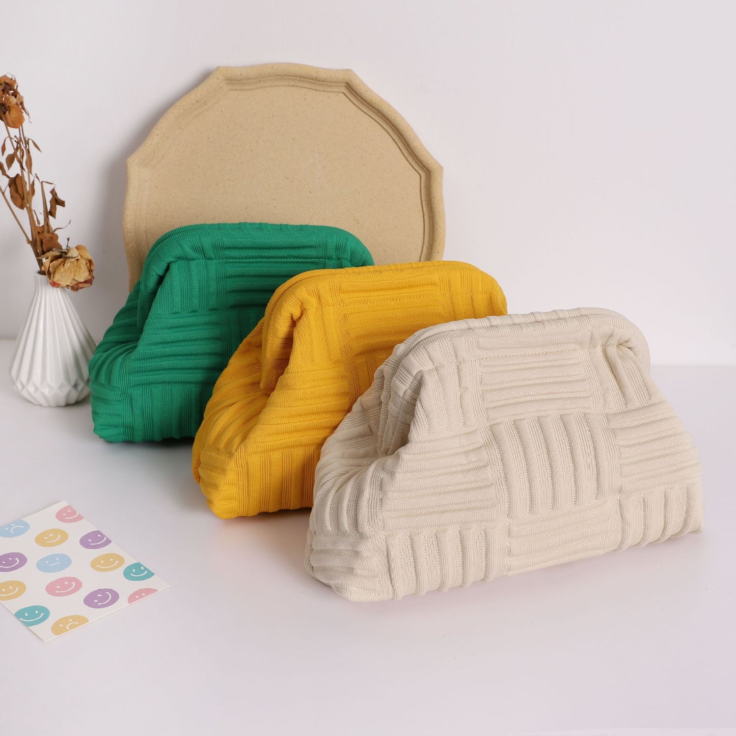 Wave Knit Clutch Bag