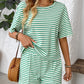 Stripe Crewneck Lounge Set