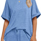 Laid-back Short Sleeve Boxy T-shirt & Short Casual Set