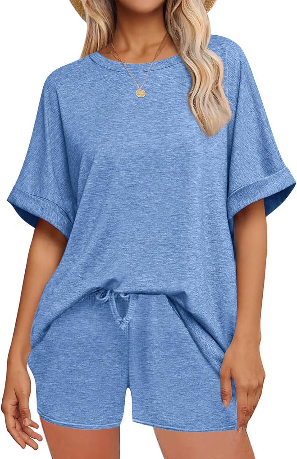 Laid-back Short Sleeve Boxy T-shirt & Short Casual Set