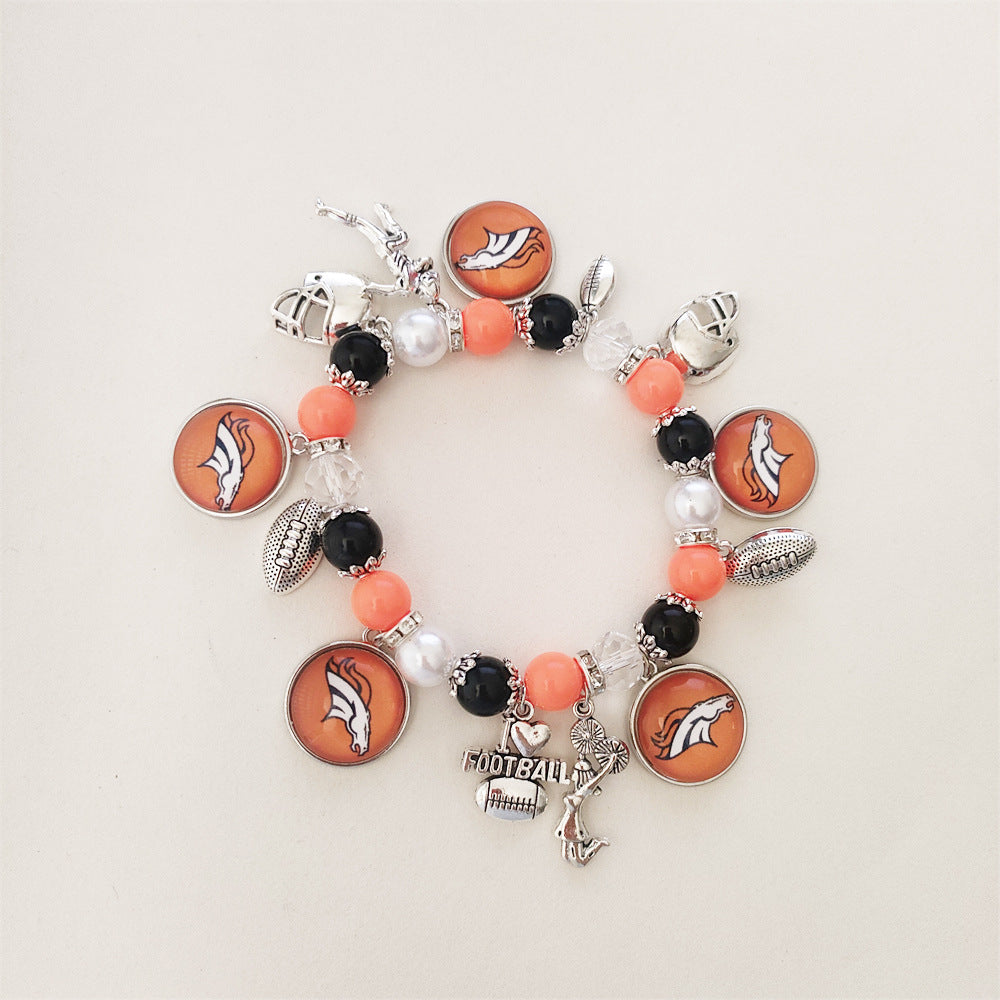 Game Day Team Charm Bead Bracelet Collection