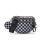 Nylon Crossbody Bags Bum Bag with Detachable Coin Pouch