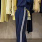 Women's Side Stripe Pocket Two-piece Suit