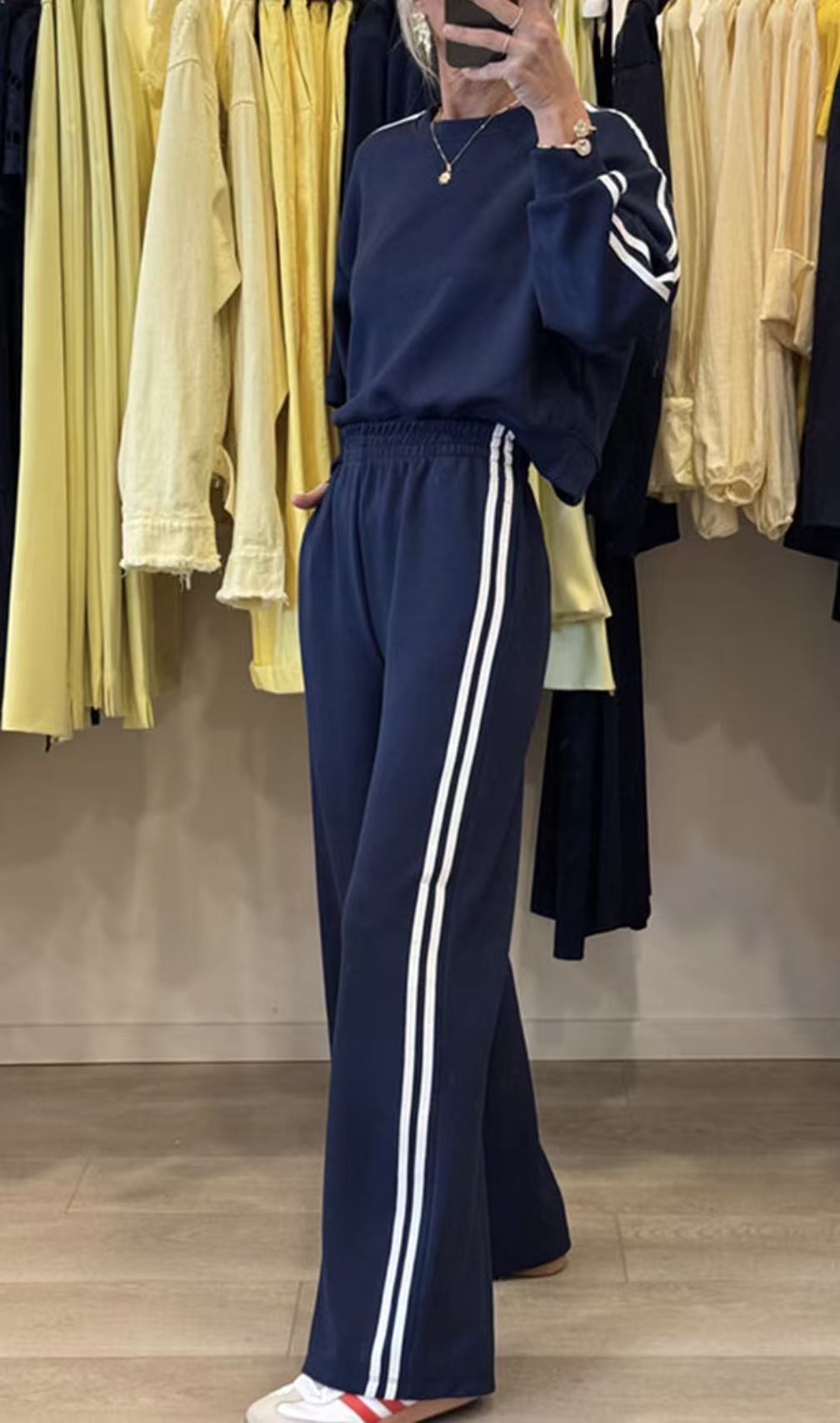 Women's Side Stripe Pocket Two-piece Suit