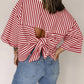 Striped Back Bow Tie T-Shirt