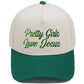 Embroidered Pretty Girls Love Jesus Baseball Cap