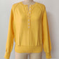 Crew Neck Button Front Knit Pullover