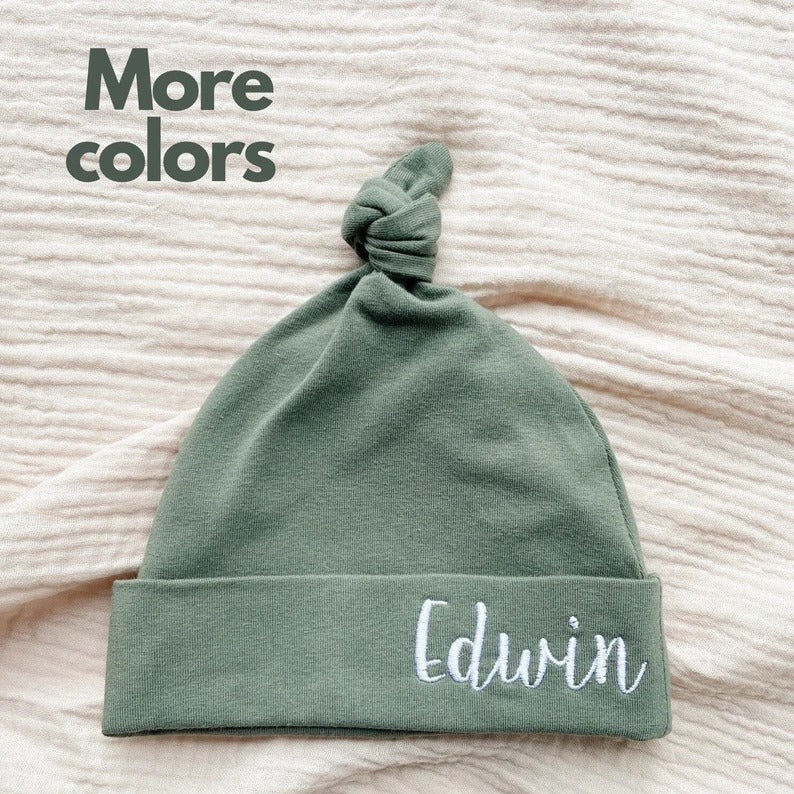 Custom Embroidered Knotted Baby Beanie