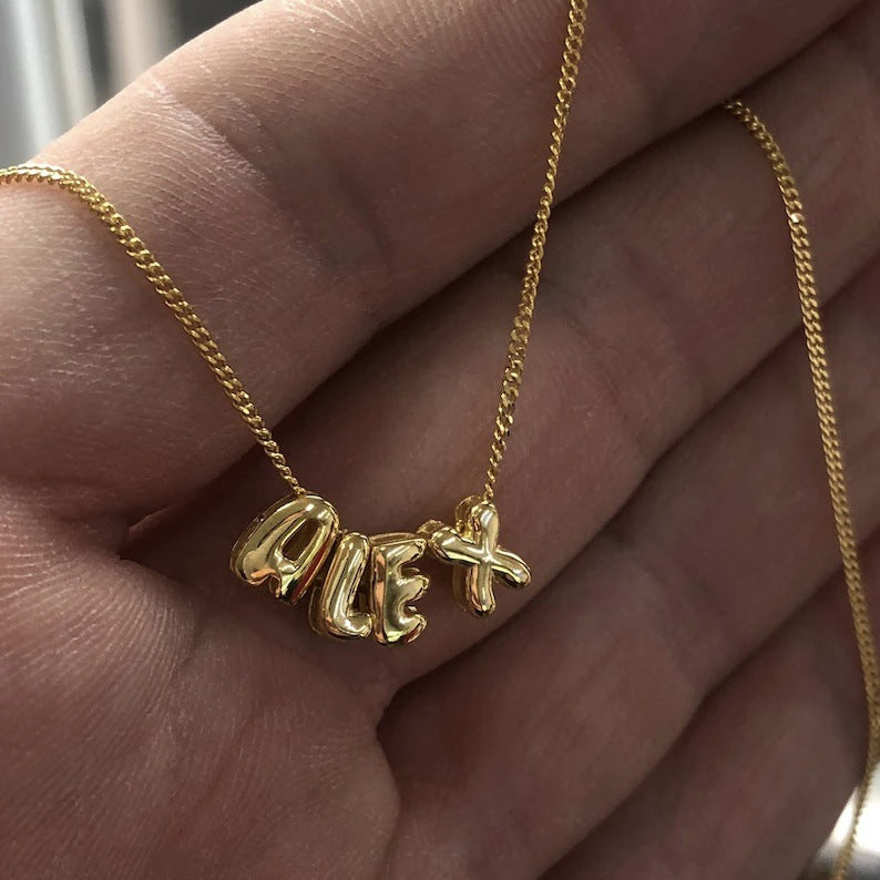 DIY 26 English Alphabet Pendant Necklace