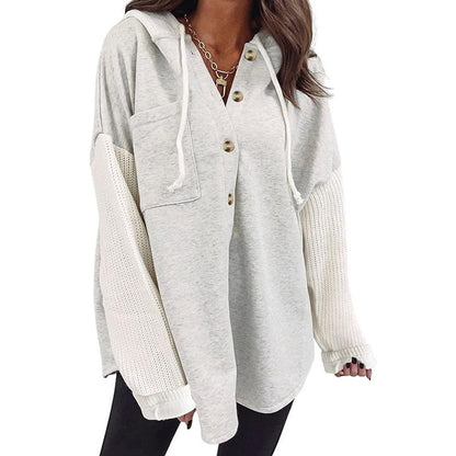 Women's Patchwork Hooded Sweatshirt