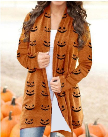 Halloween Print Cardigan