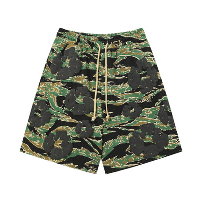 Printed Multi-color Camouflage Shorts