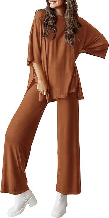 Loose T Side Pocket Sleepwear Set
