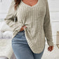 Plus Size V-Neck Long Sleeve T-Shirt