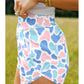 Camouflage Print Shirred High Waist Athleisure Shorts