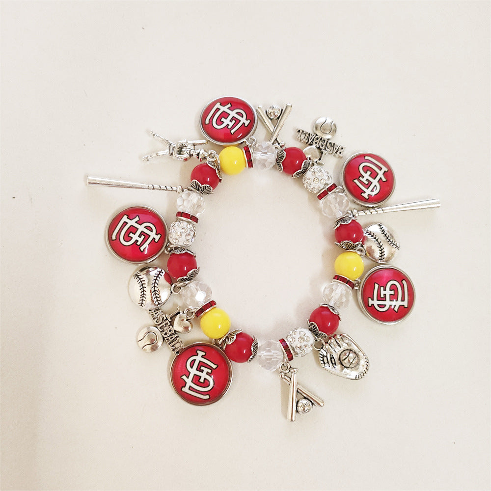 Game Day Team Charm Bead Bracelet Collection