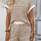 The Color-Blocked Striped Short Set