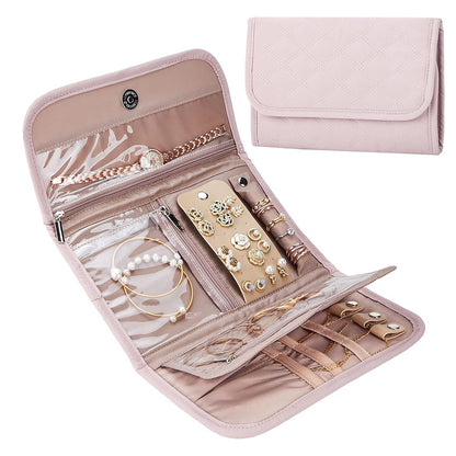 Foldable Travel Jewelry Organizer Roll