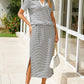 Maritime Stripe Polo and Maxi Skirt Co-Ord Set