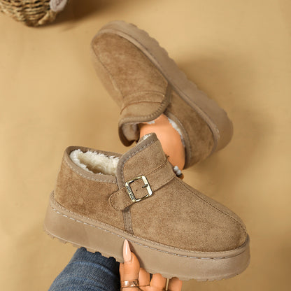 Round Toe Platform Cozy Winter Boots