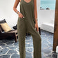 V Neck Loose Pockets Cami Jumpsuit