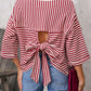 Striped Back Bow Tie T-Shirt