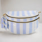 Striped Crossbody Belt Bag with Coin Pouch