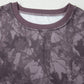 Woodland Camo Print Baggy Pullover Drawstring Shorts Set