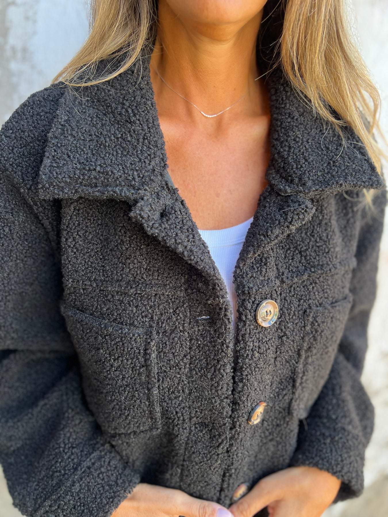 Sherpa Lapel Collar Jacket