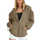Women's Girls Jacket Sweatshirt Casual Drawstring Clothes