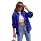 Long Raw Edge Ripped Denim Jacket