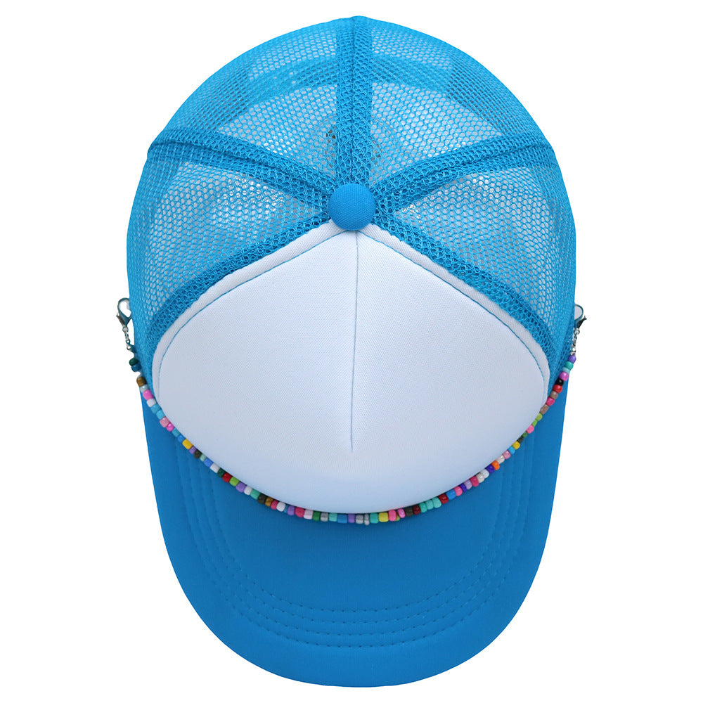 Multicolor Beaded Band Trucker Hat