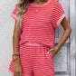 The Color-Blocked Striped Short Set