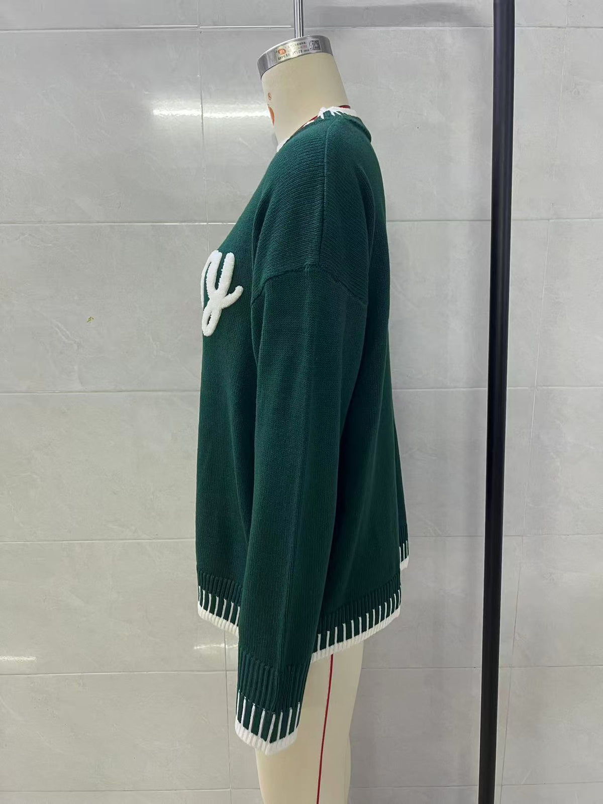 Merry Festive Knit Sweater  Casual Holiday Crewneck Pullover Top