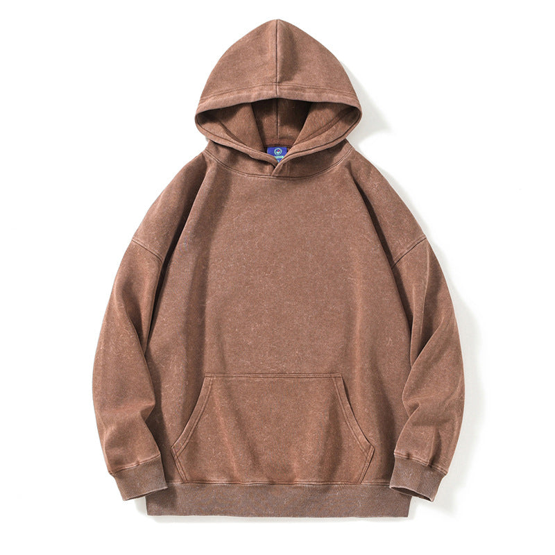 Velvet Cotton Hooded Sweatshirt