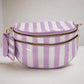 Striped Crossbody Belt Bag with Coin Pouch