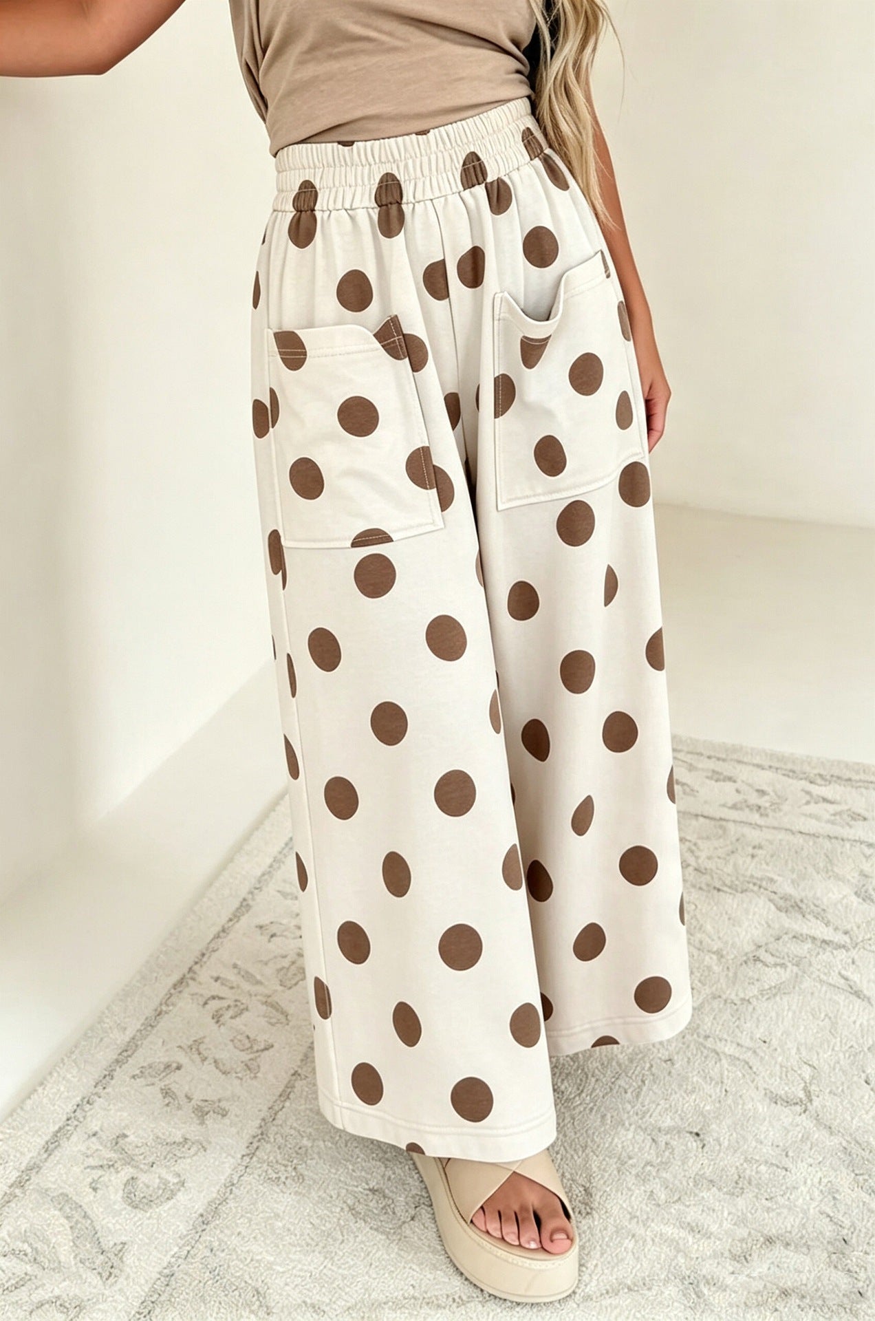 Polka Dot Wide Leg Pants