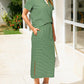 Maritime Stripe Polo and Maxi Skirt Co-Ord Set